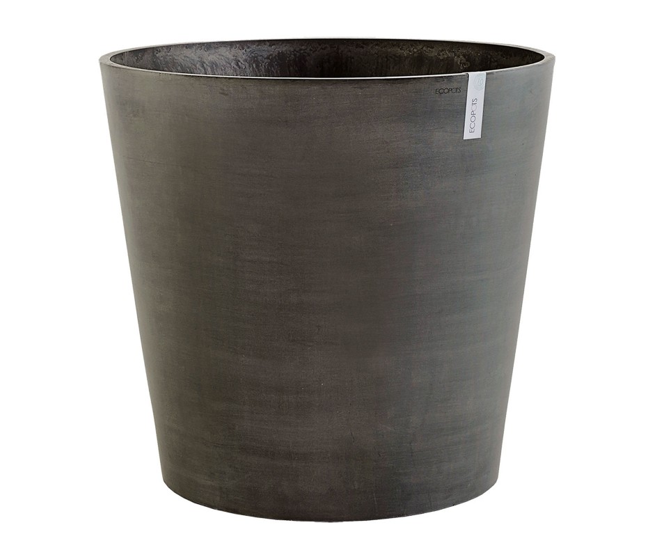 POT AMSTER NOIR D80CM ROUE