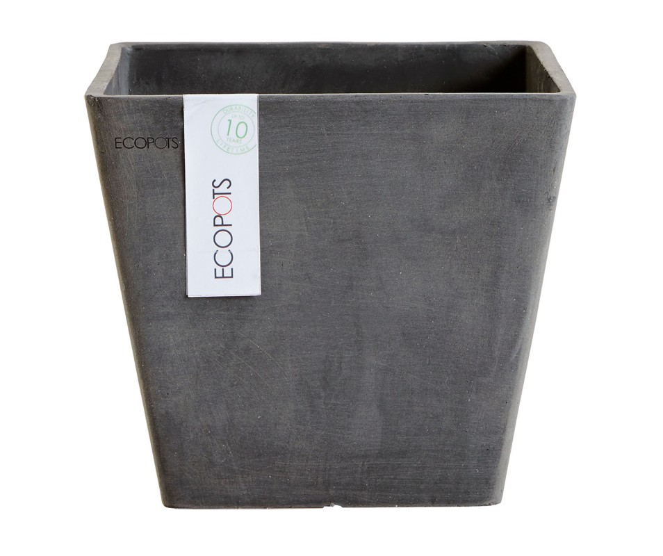 POT ROTTER CARRE NOIR 20CM