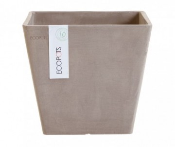 POT ROTTER CARRE TAUPE 30CM