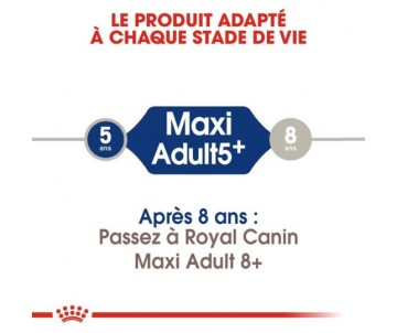 CROQUETTES CHIEN MAXI ADULT 5+ 15KG - ROYAL CANIN