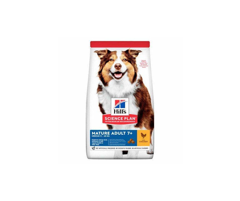CROQUETTES MATURE ADULT7+ MEDIUM POULET 12KG