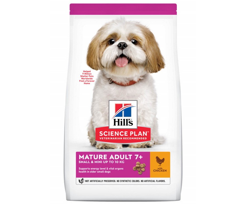 CROQUETTES CHIEN MATURE 7+ SMALL & MINI POULET 3KG - HILL'S