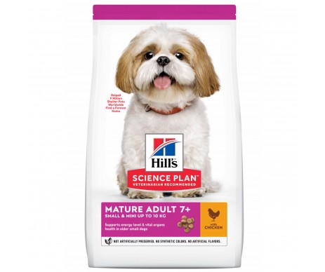 CROQUETTES CHIEN MATURE 7+ SMALL & MINI POULET 3KG - HILL'S