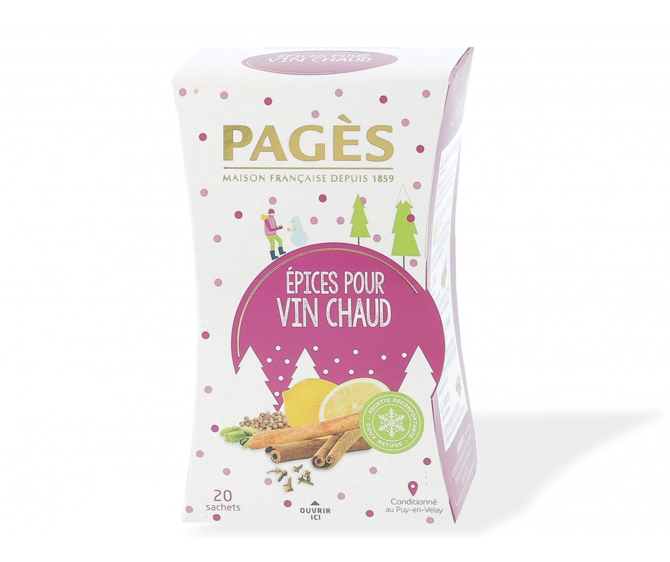 ÉPICES POUR VIN CHAUD 20 SACHETS - PAGÈS