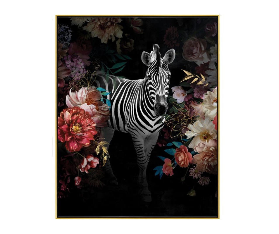 TOILE ZEBRE PASTEL 40x50CM
