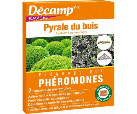PHEROMONES CONTRE LA PYRALE DU BUIS X 2 CAPSULES - DECAMP