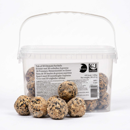 Seau de 55 boules de graisse pour oiseaux (95 g)