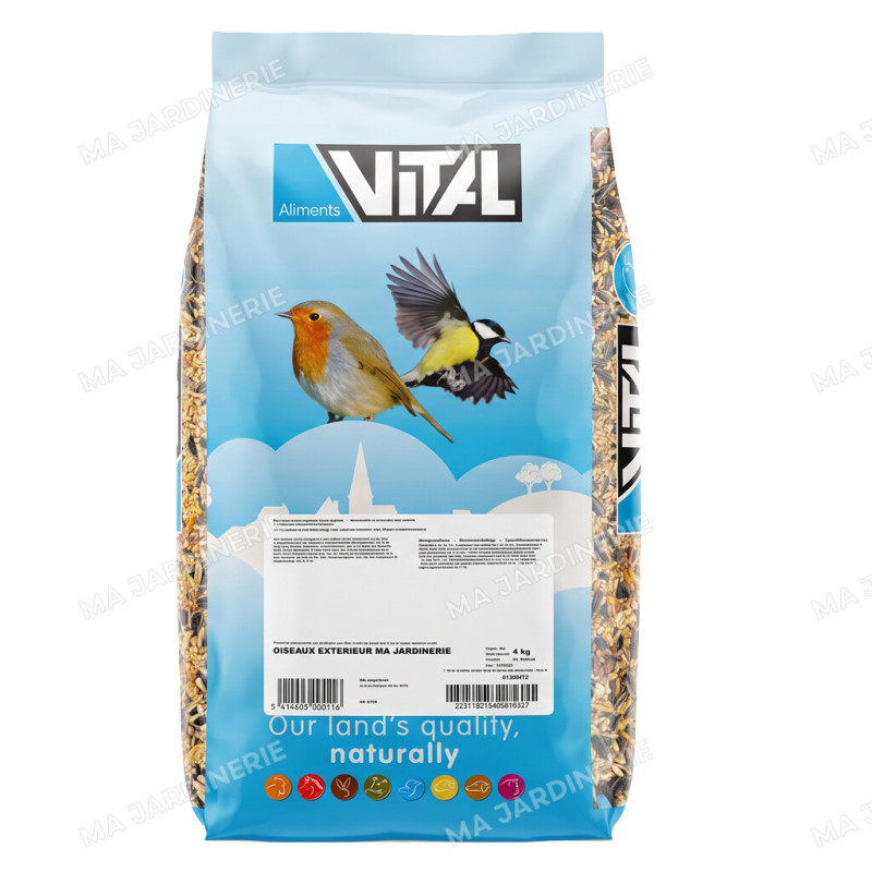 Graines pour oiseaux d'extérieur en sac de 4 kg