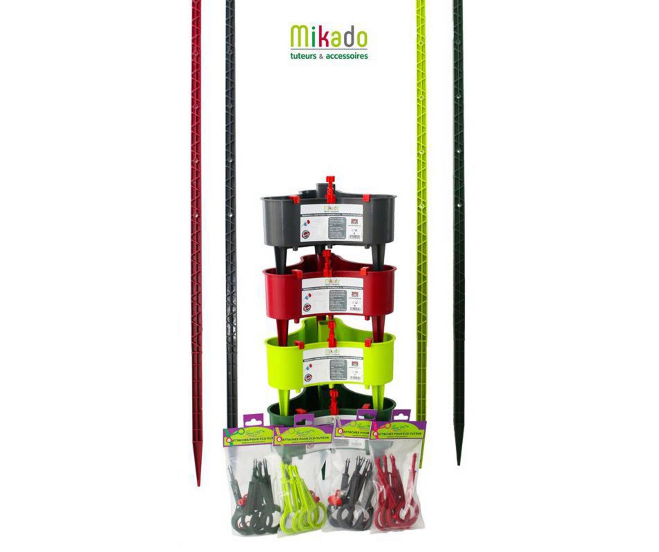 6 ATTACHES ECO TUTEUR VIOLET