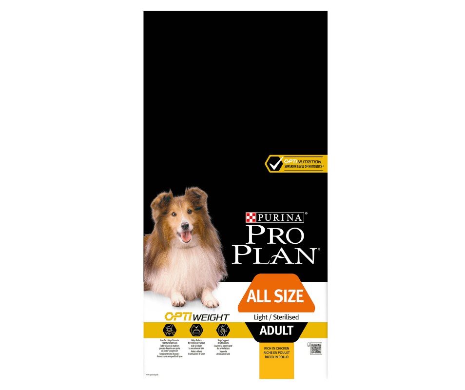 CROQUETTES DOG ADULT ALL SIZE LIGHT STERILISED POULET 14KG NESTLE PURINA