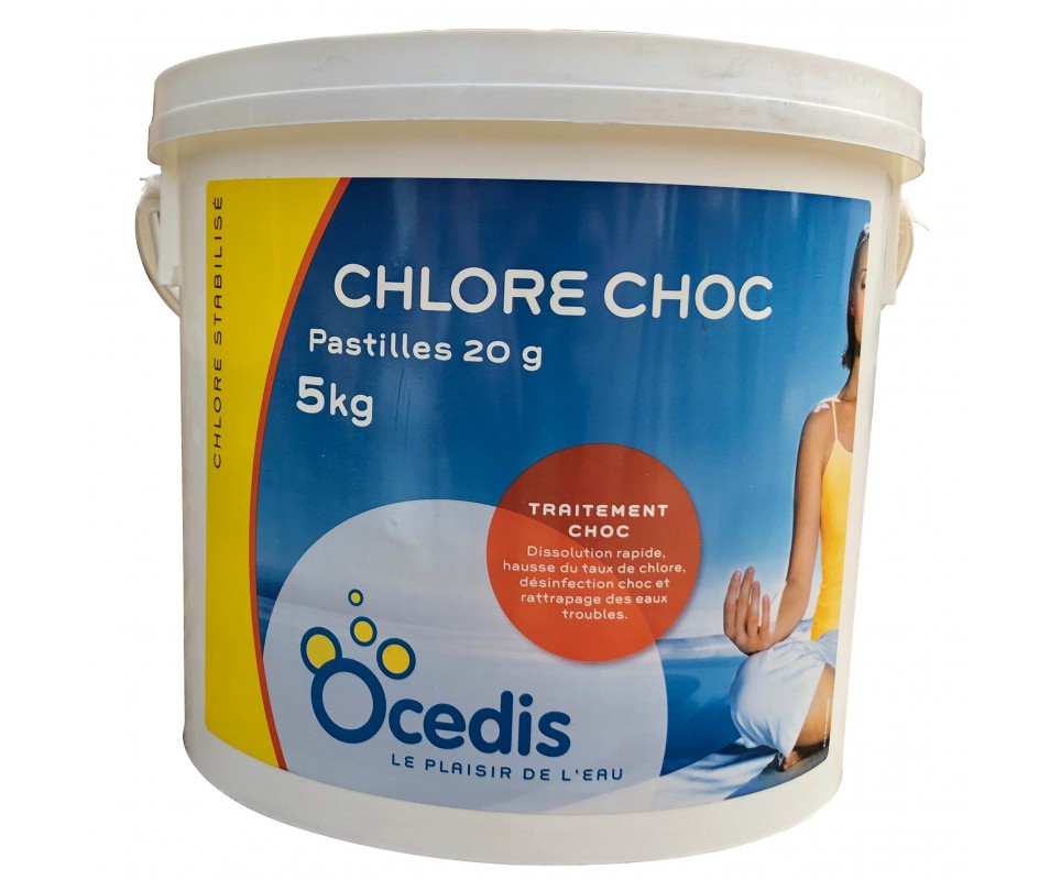 Chlore Choc 5kg pastilles de 20g