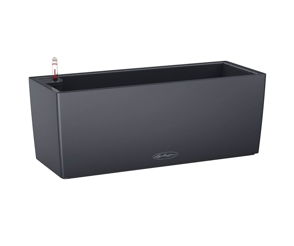 JARDINIERE RESRVE D'EAU 50X19X19CM GRIS ARDOISE