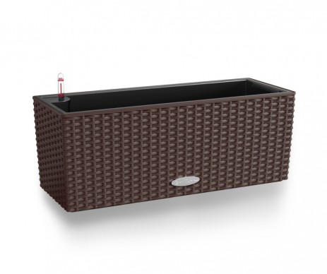 JARDINIERE RESRVE D'EAU 50X19X19CM MOKA