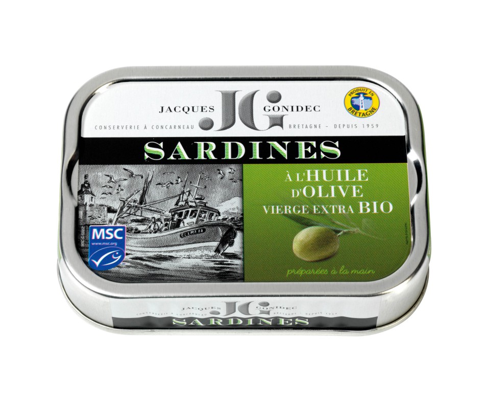 SARDINES A L'HUILE D'OLIVE BIO GONIDEC 115GR