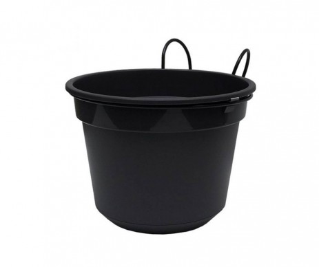 POT SUNNY DIAMETRE 25CM NOIR VIOLINE AVEC SUPPORT