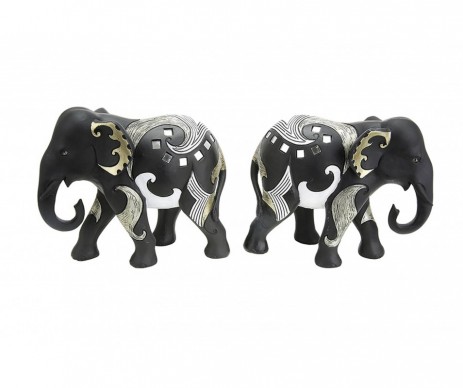 ELEPHANT RESINE LUXOR HAUTEUR 15CM