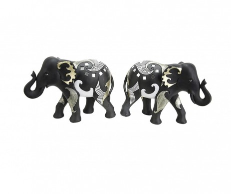 ELEPHANT RESINE LUXOR HAUTEUR 17CM
