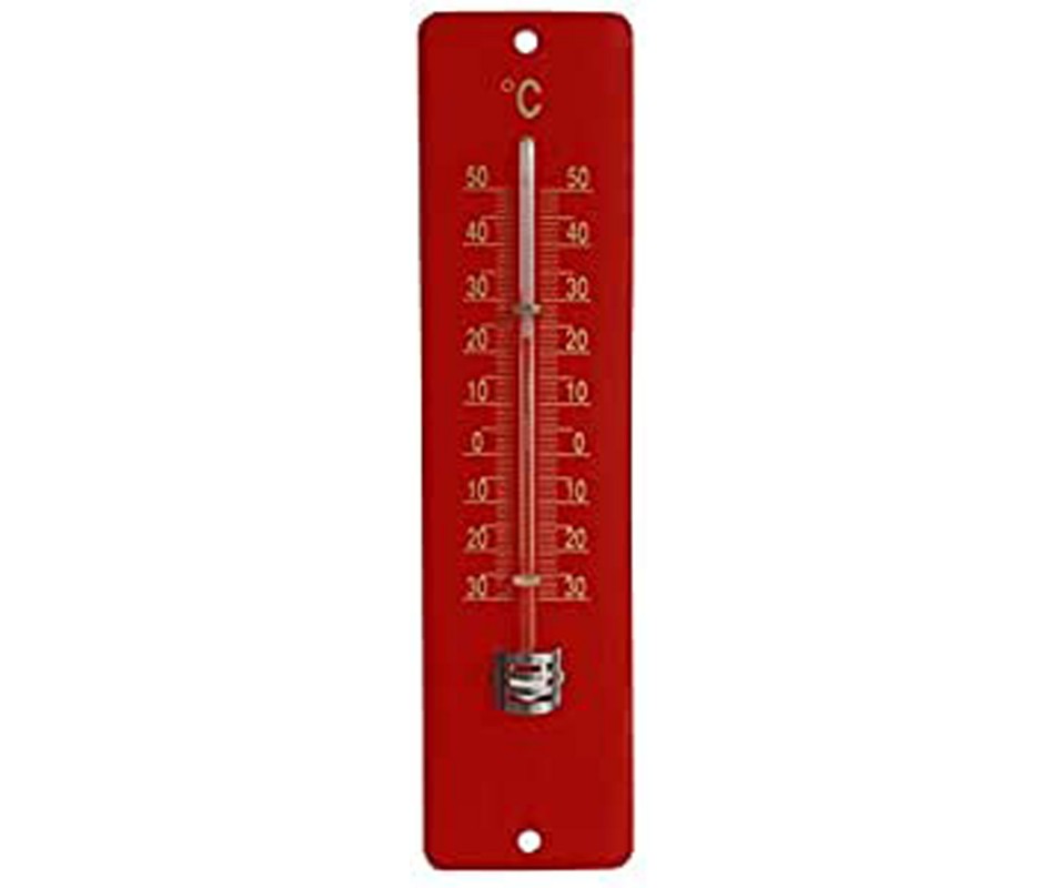 Thermomètre métallique, intérieur/extérieur 20cm