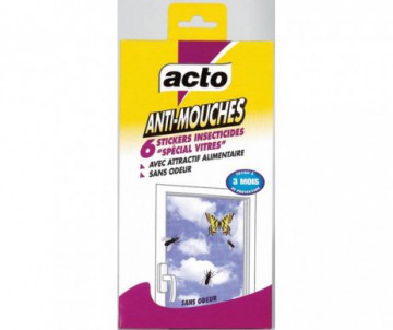 STICKERS ADHESIFS ANTI-MOUCHES X6 - ACTO