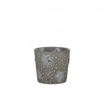 POT ROND ARGENT D12CM