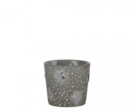 POT ROND ARGENT D12CM