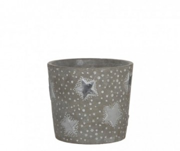POT ROND ARGENT D17CM