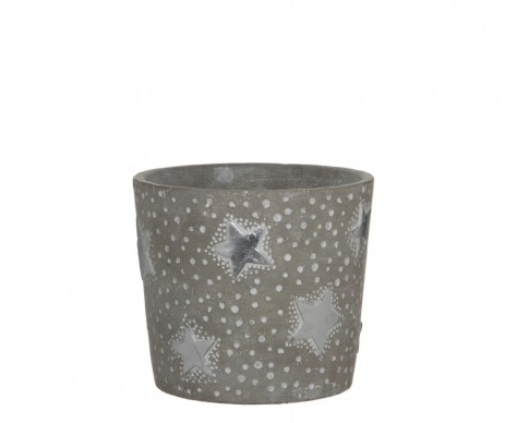 POT ROND ARGENT D17CM