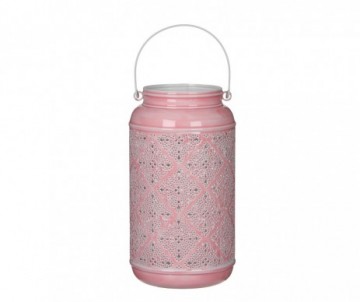 LANTERNE ROSE - H28XD15CM