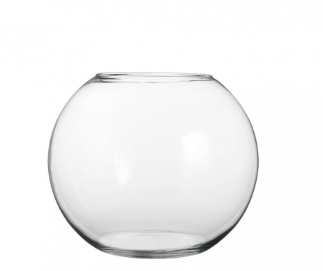 VASE BOULE VERRE - H28XD34CM