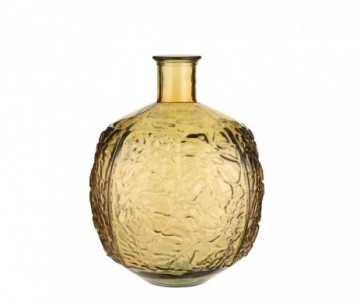 VASE VERRE JAUNE - H44XD33CM