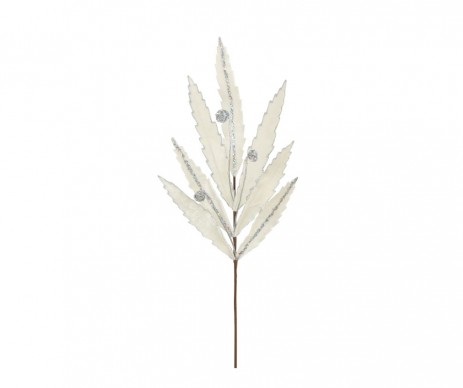 PIQUE FEUILLES BLC - L66X18CM