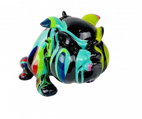 BULLDOGUE ANGLAIS TRACH HAUTEUR 38CM EN RESINE