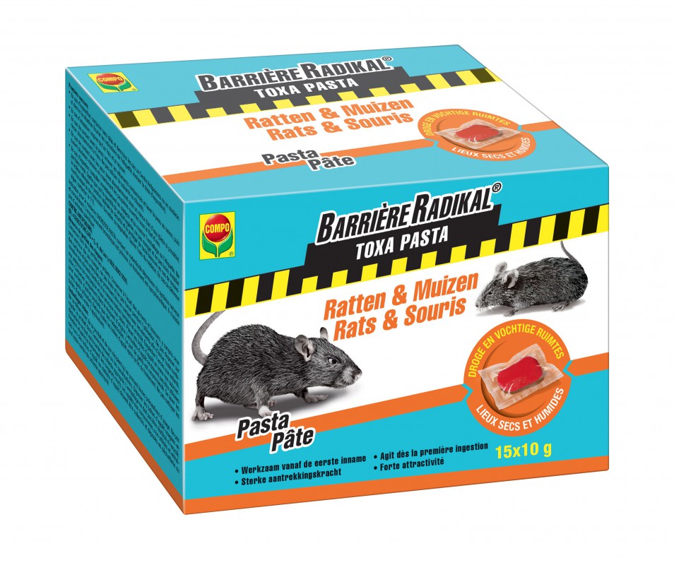 Pastilles de rodenticide pour rats et souris PREDATOR, 60 g, 12/pqt