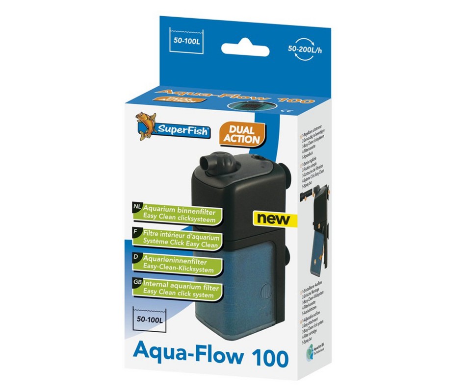 Filtre pour aquarium - Superfish - Aquaflow 100 - Filtre 200 L/H Superfish