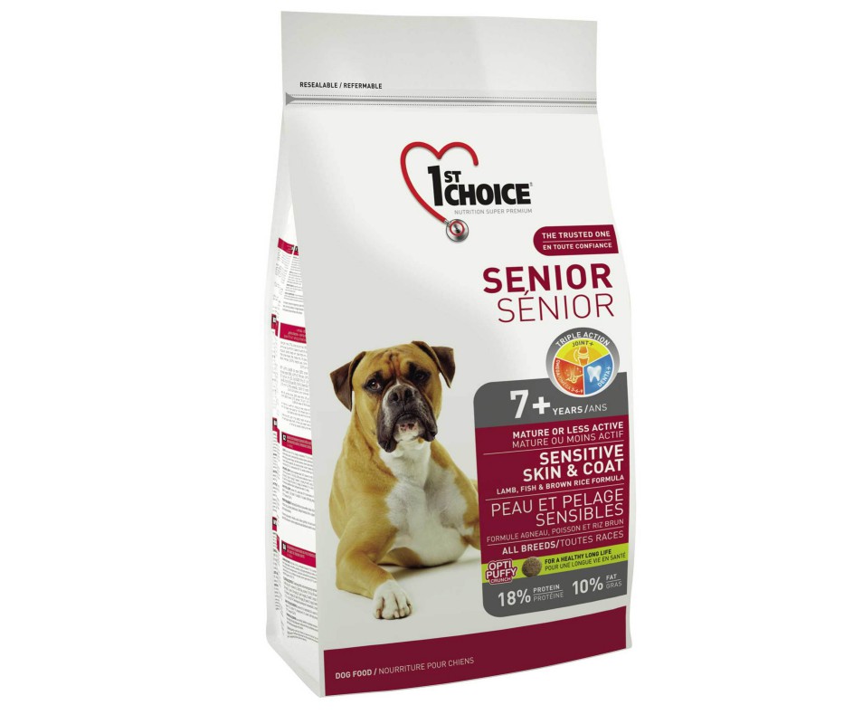 CROQUETTES CHIEN SENIOR PEAU ET PELAGE SENSIBLES AGNEAU POISSON 7KG