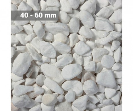 Galets marbre blanc de carrare - Sac de 25 kg - Blooma
